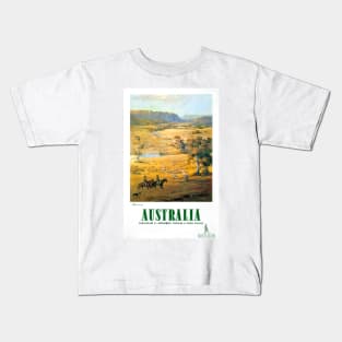 Vintage Travel Poster Australia Pastoral Kids T-Shirt